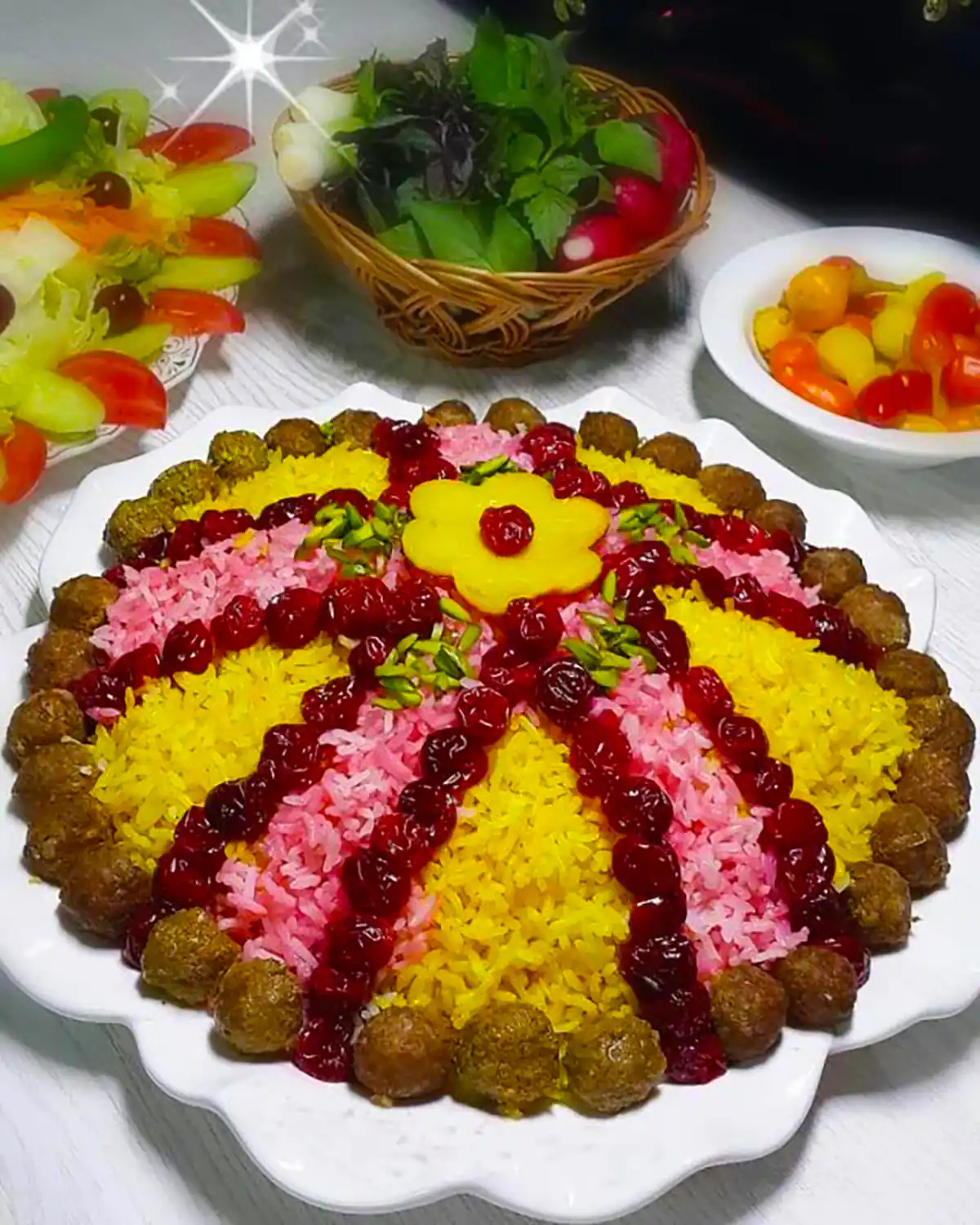 دیزاین آلبالو پلو مجلسی