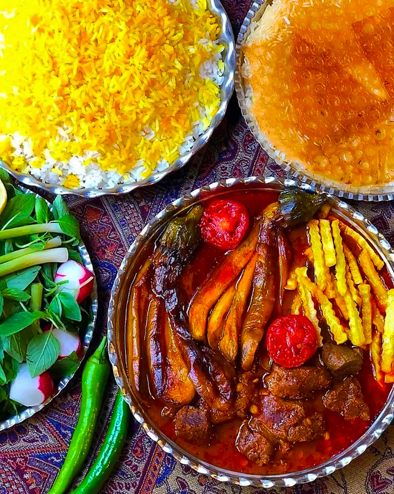 ایده سرو خورشت بادمجان