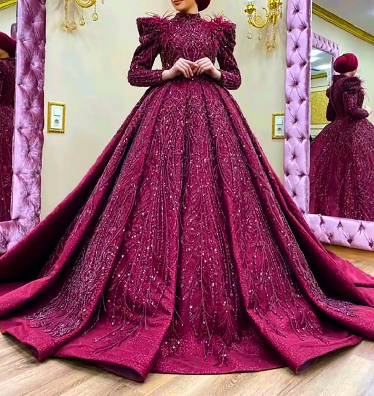 پیراهن عروس رنگی