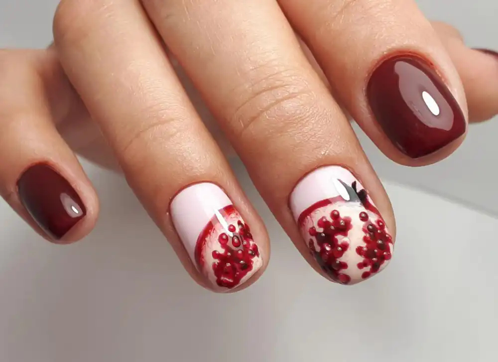 طرح ناخن با تم یلدا