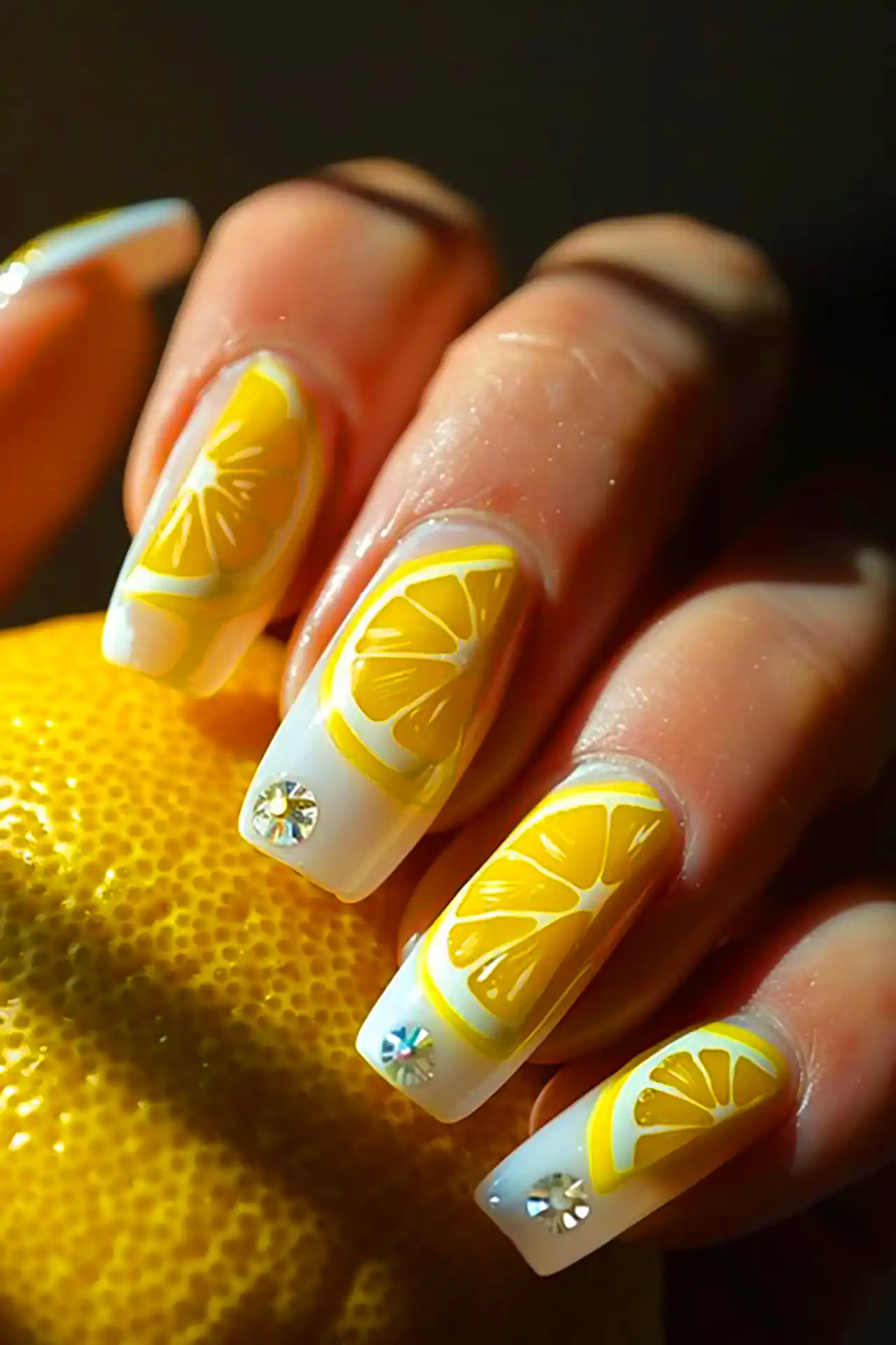 دیزاین ناخن با طرح لیمو