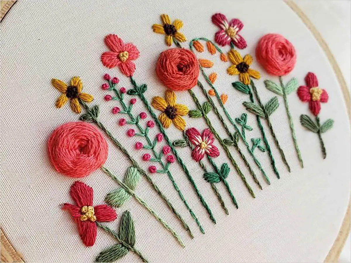 مدل گلدوزی روی پارچه
