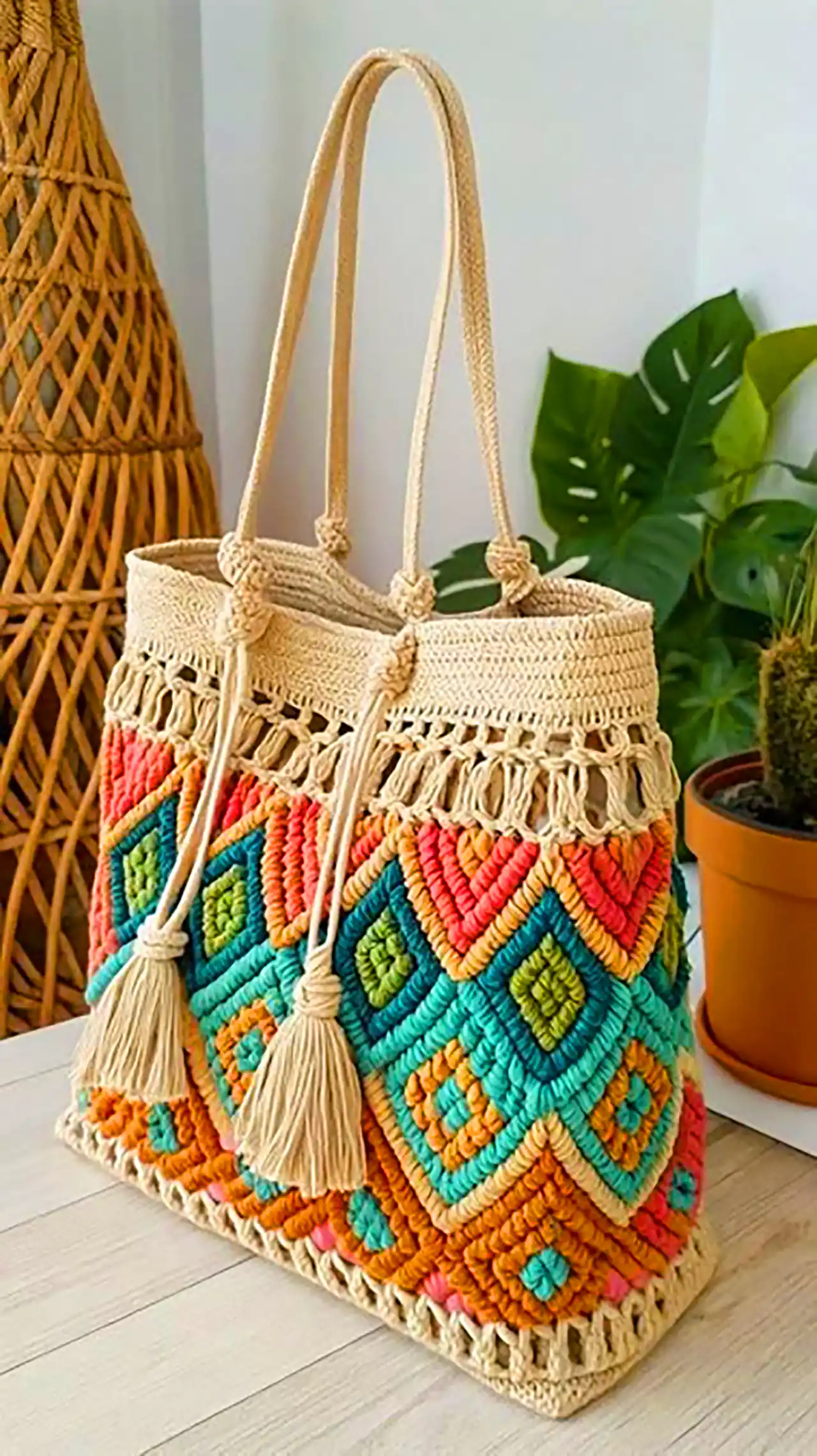 کیف قلاب بافی جذاب