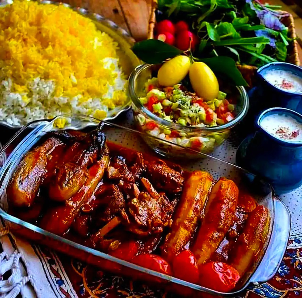 ایده سرو خورشت بادمجان