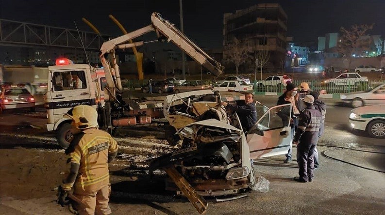 تصادف پراید تهران