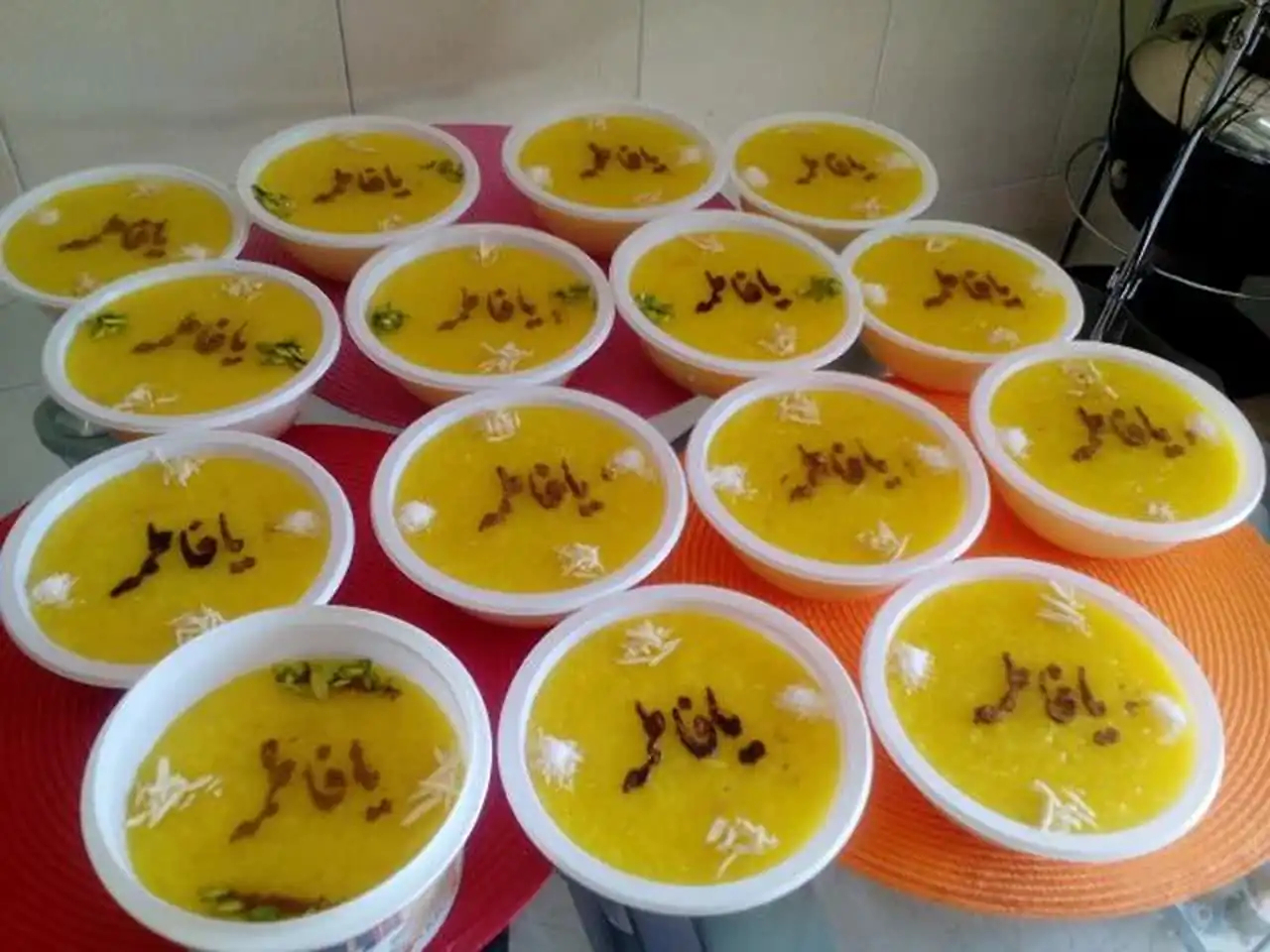 تزیین شله زرد برای ایام فاطمیه + بهترین ایده ها برای تزیین شله زرد برای ایام فاطمیه