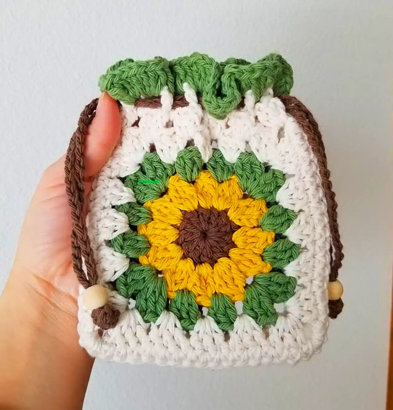 کیف قلاب بافی آفتابگردان