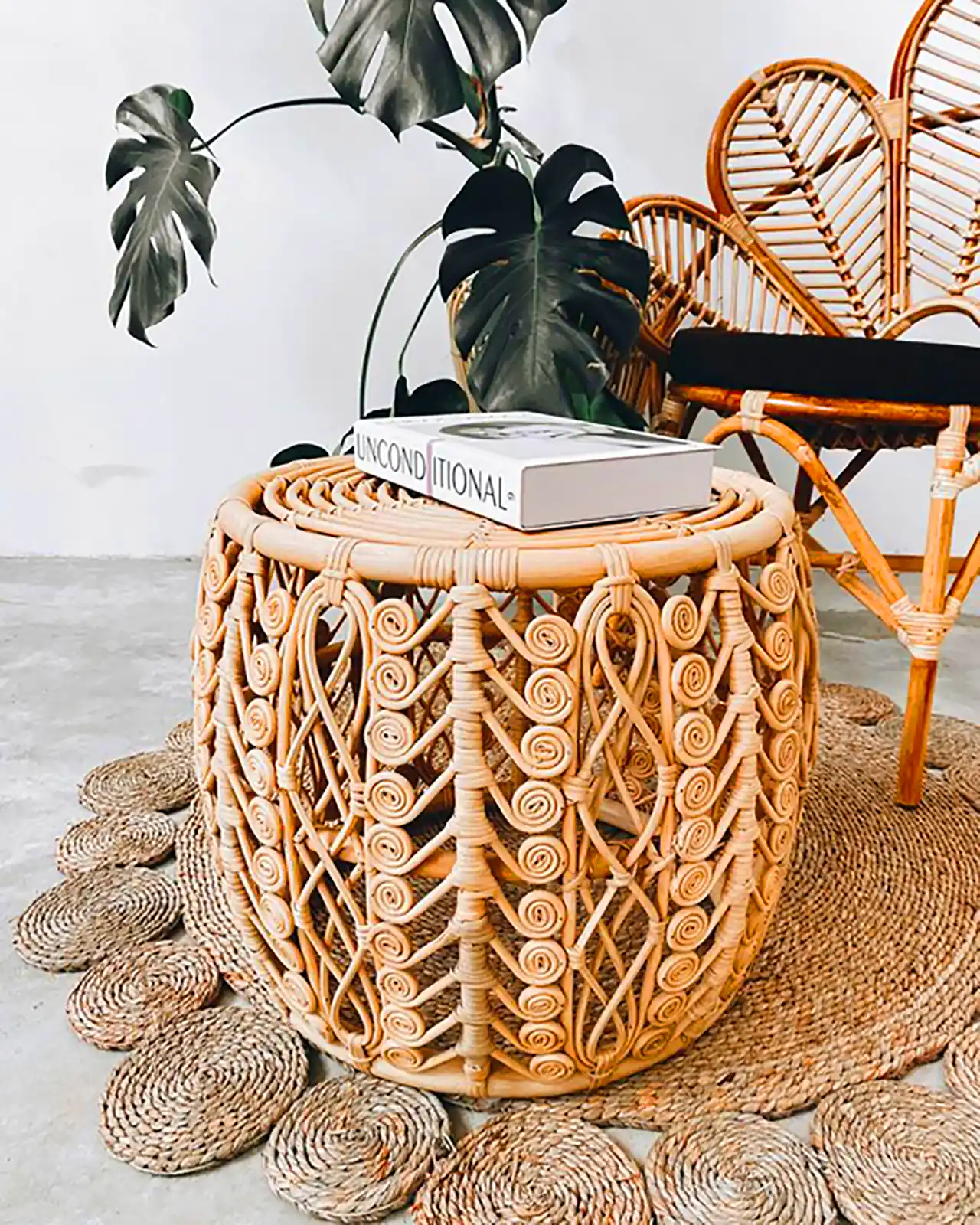 میز عسلی بامبو طبیعی