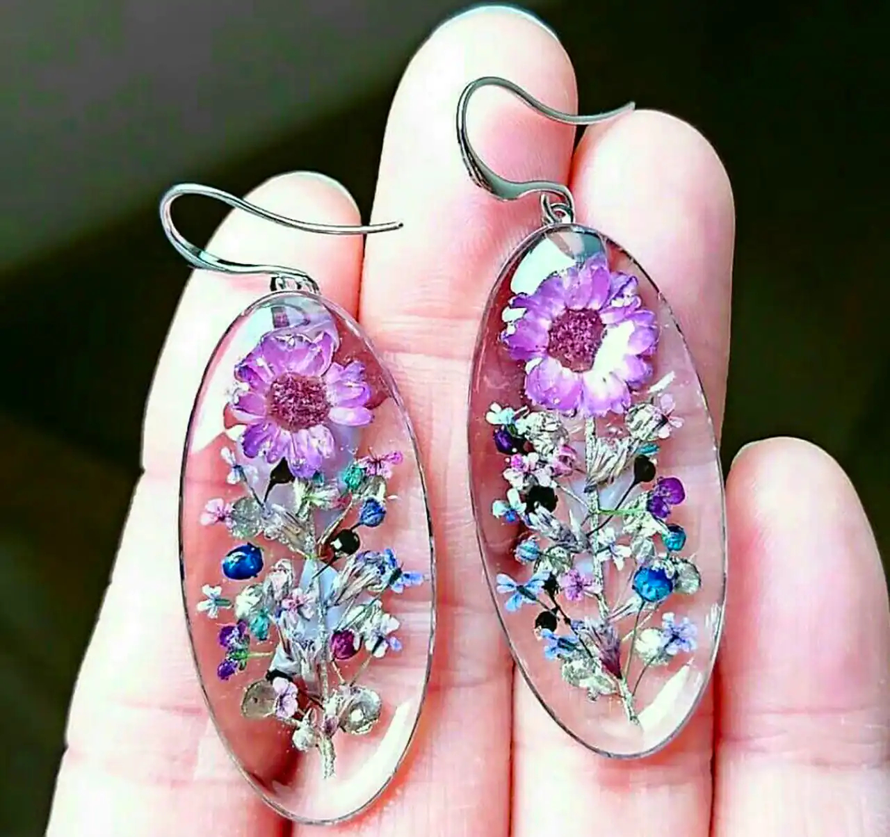 گوشواره رزین دست ساز