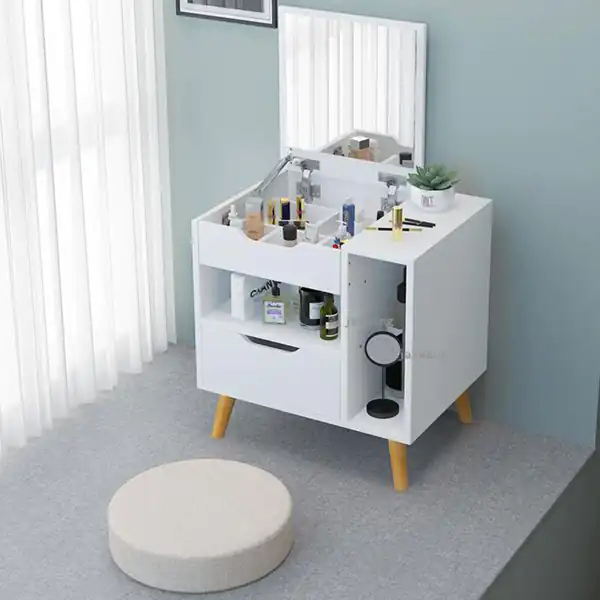 مدل میز آرایش چوبی سفید