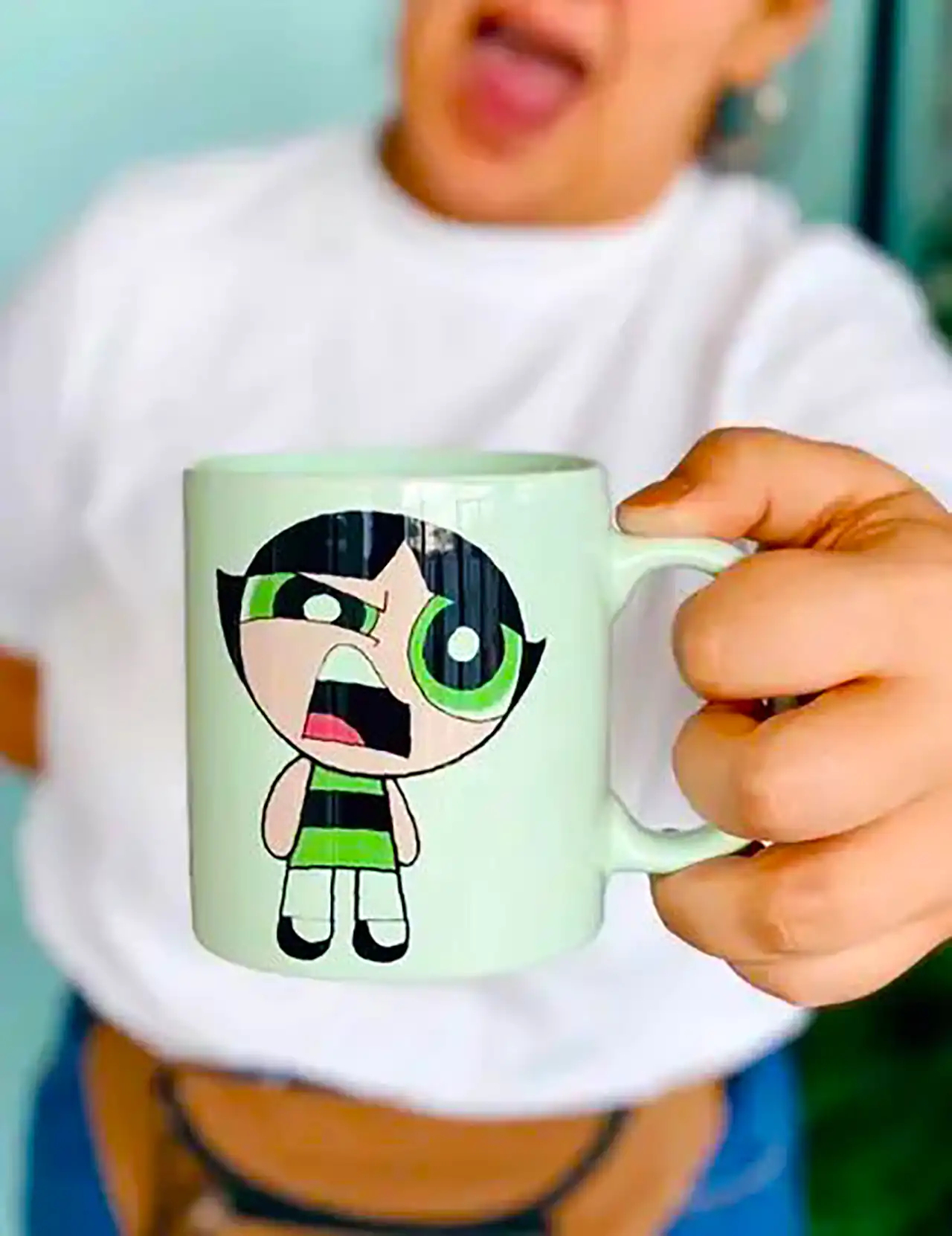 ماگ سرامیکی سبز شیک