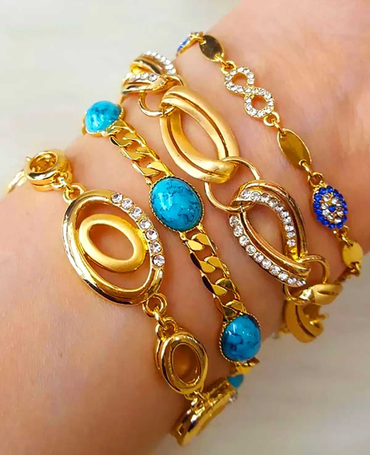 دستبند ست چندتایی طلا 