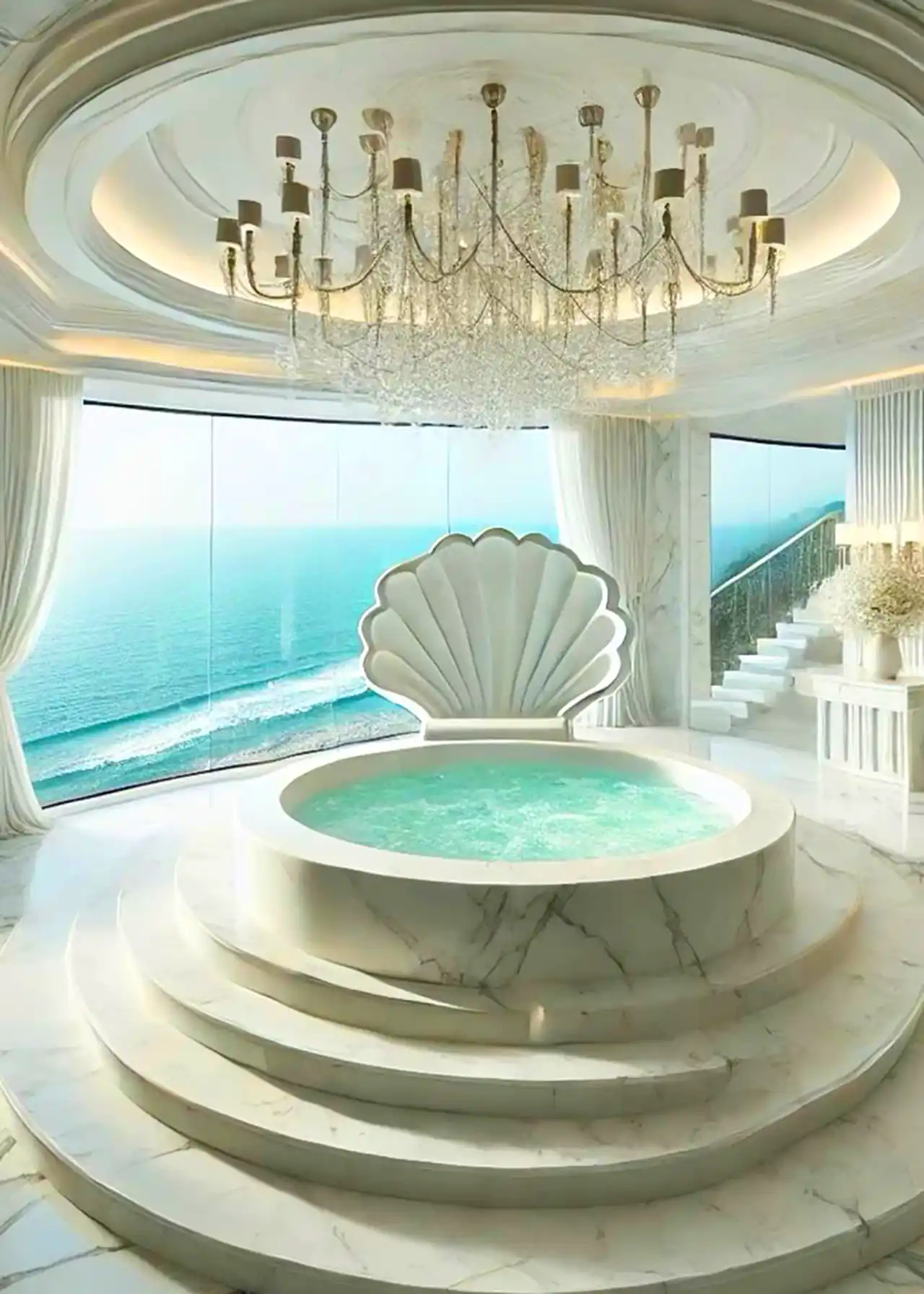 طراحی حمام سلطنتی مرمرین