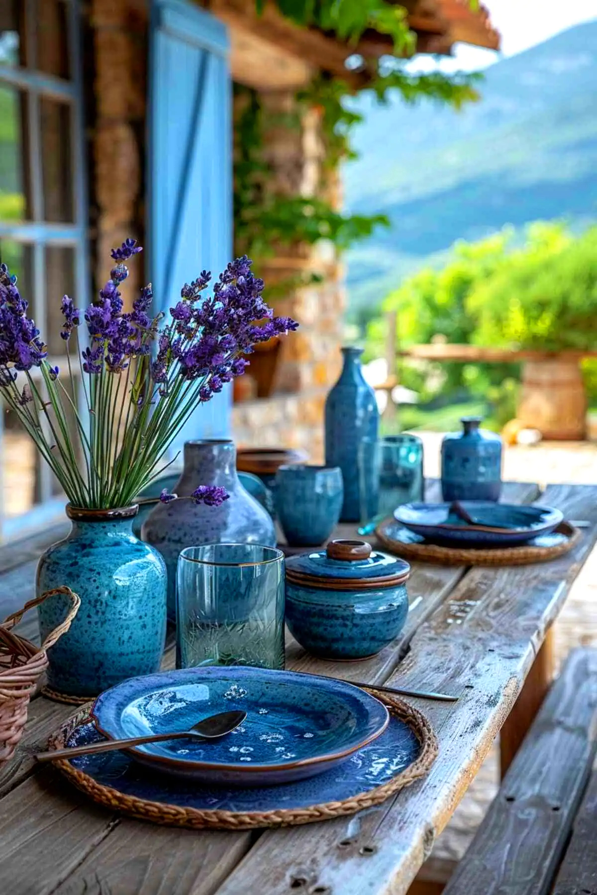 ایده تزئین میز فضای باز