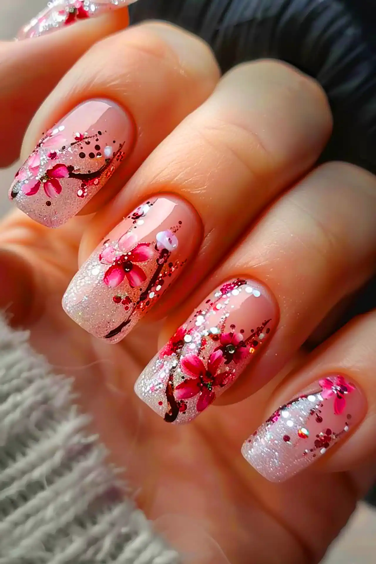 طرح ناخن گلگلی زیبا