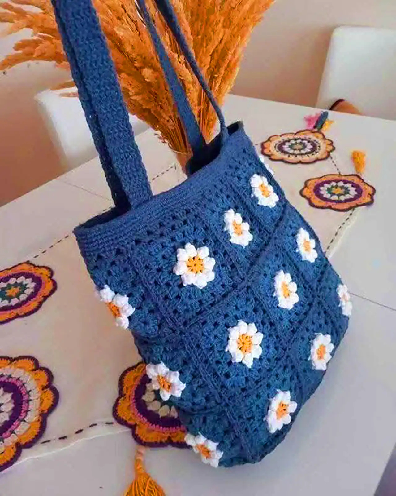 کیف قلاب بافی دخترانه