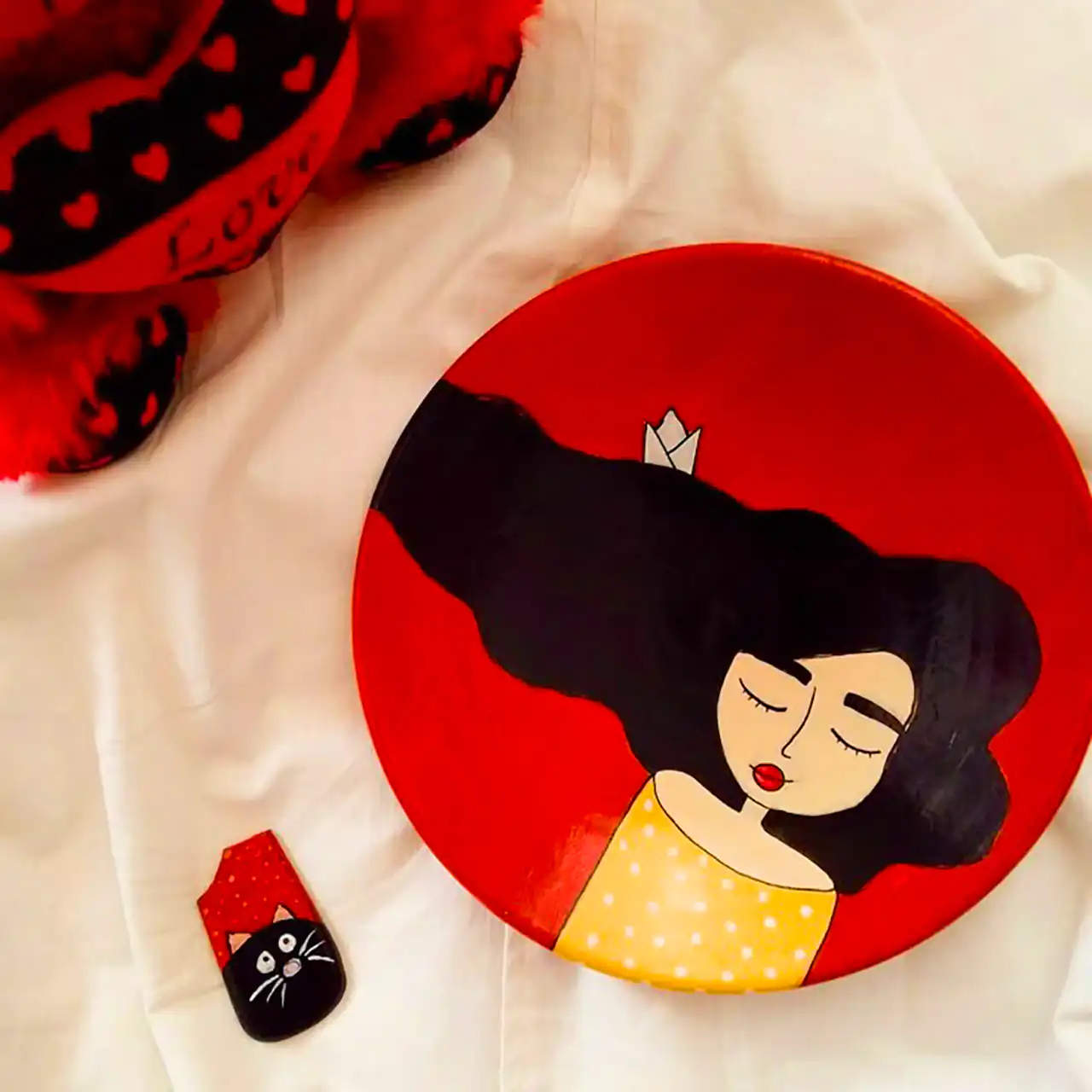 بشقاب دکوراتیو دستساز