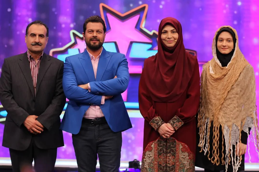 شیده معاونی و همسر و فرزندش در برنامه کودک شو با اجرای پژمان بازغی