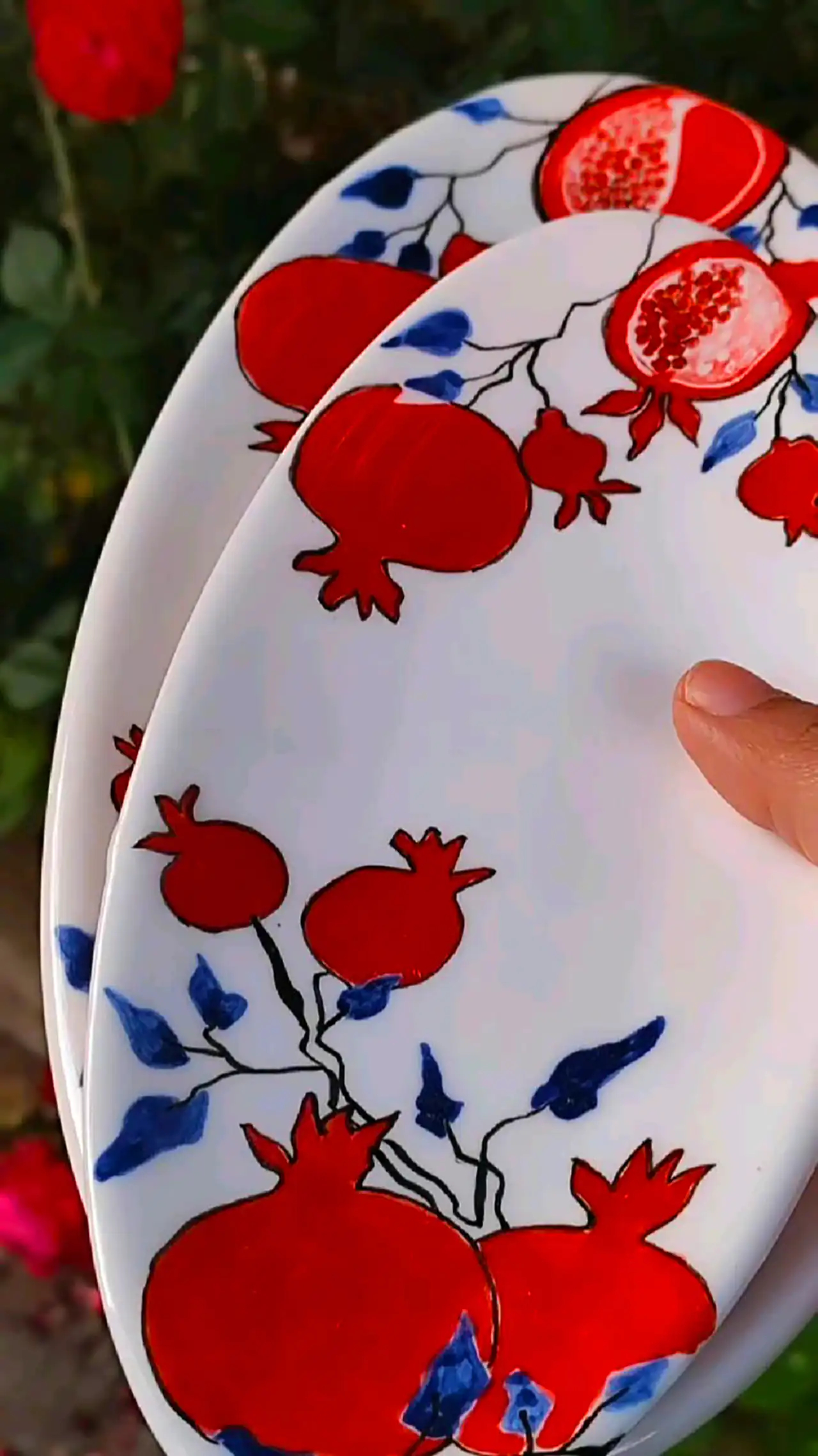 ظروف با نقاشی انار