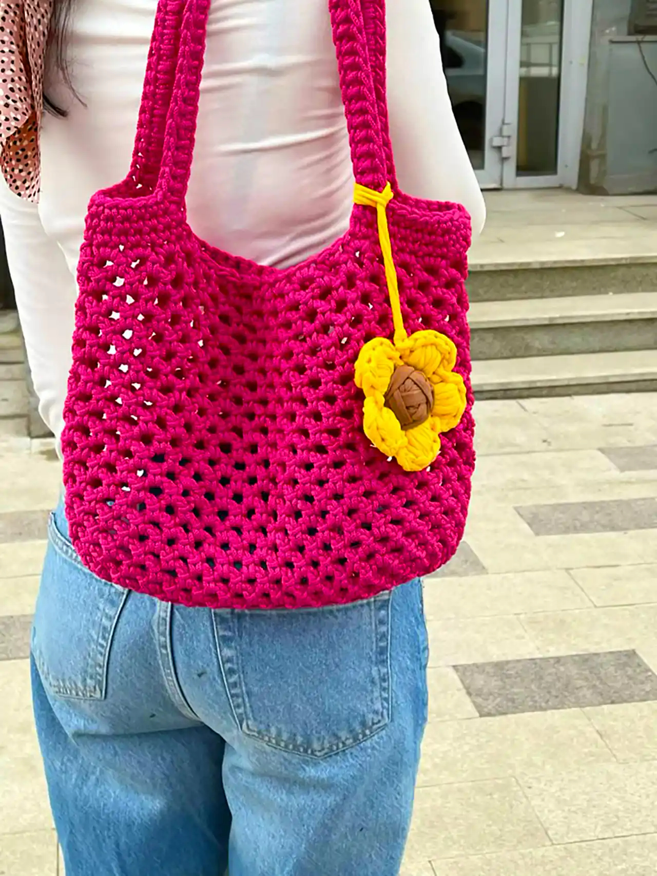 کیف قلاب بافی دخترانه