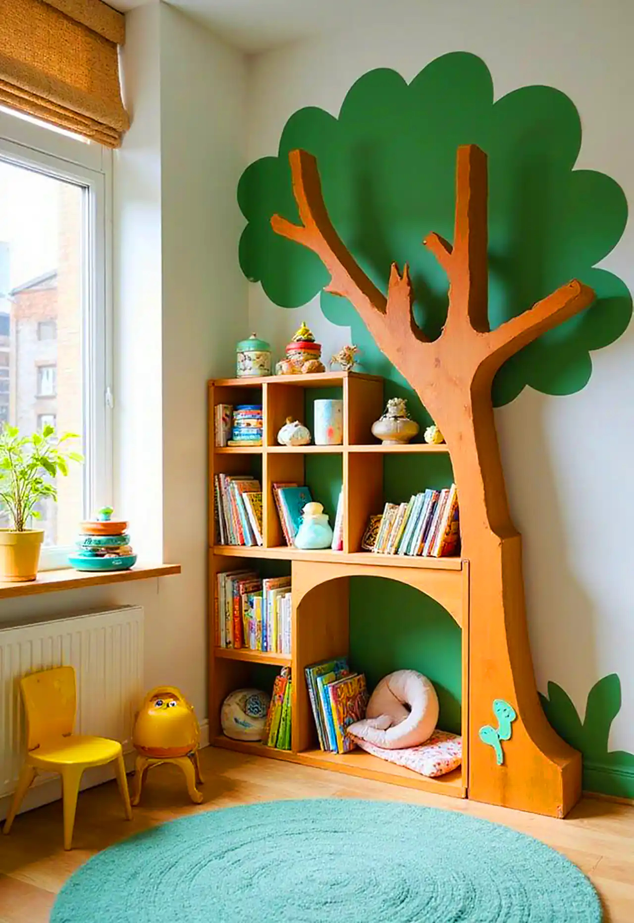 قفسه کتاب اتاق کودک 