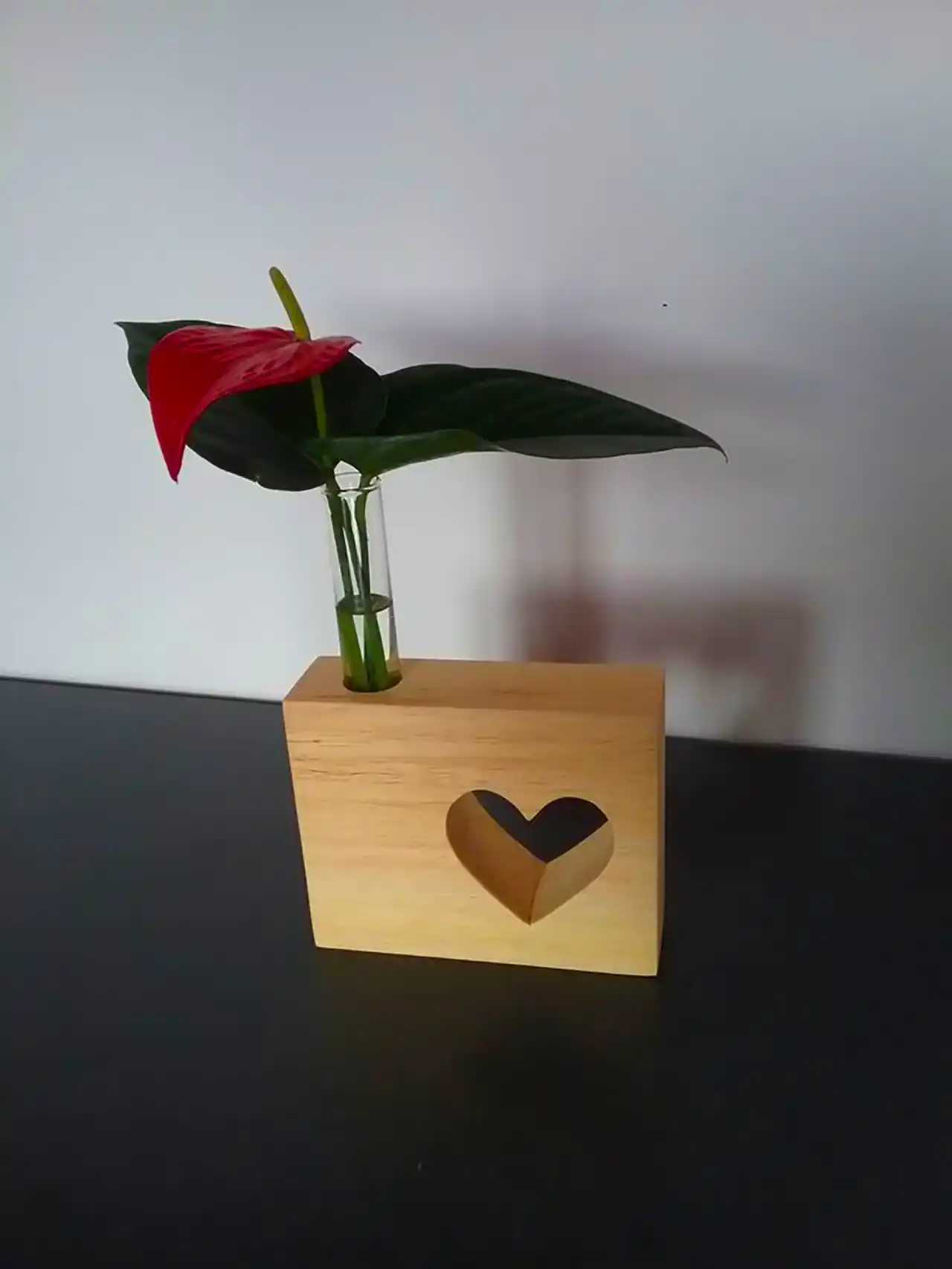 گلدان چوبی دکوری رومیزی