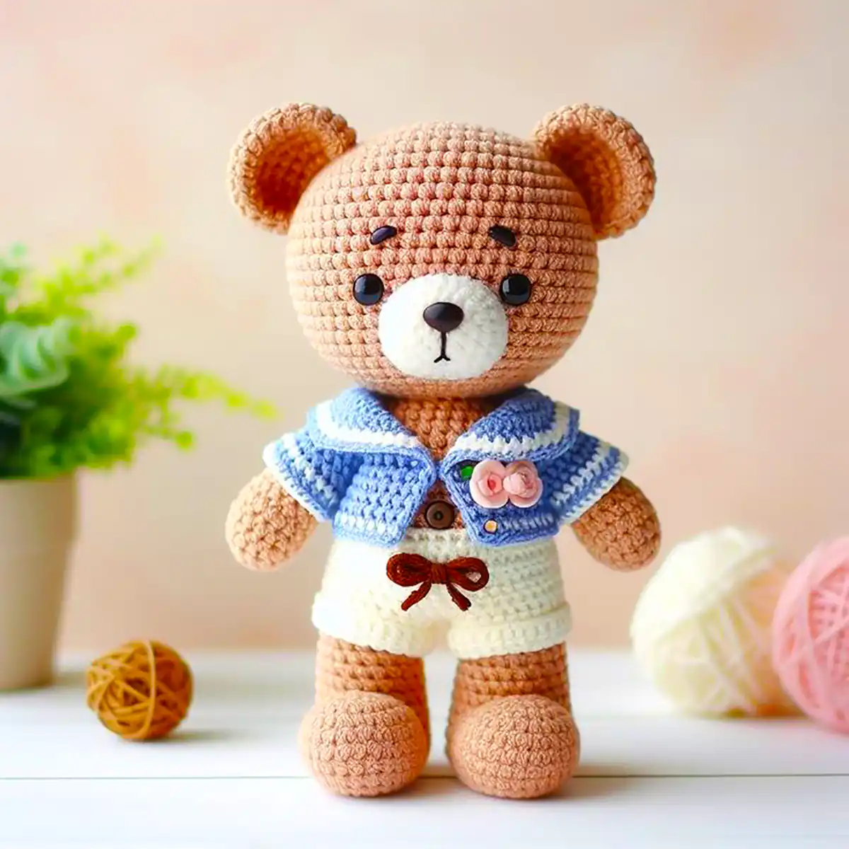 خرس بافتنی عروسکی 