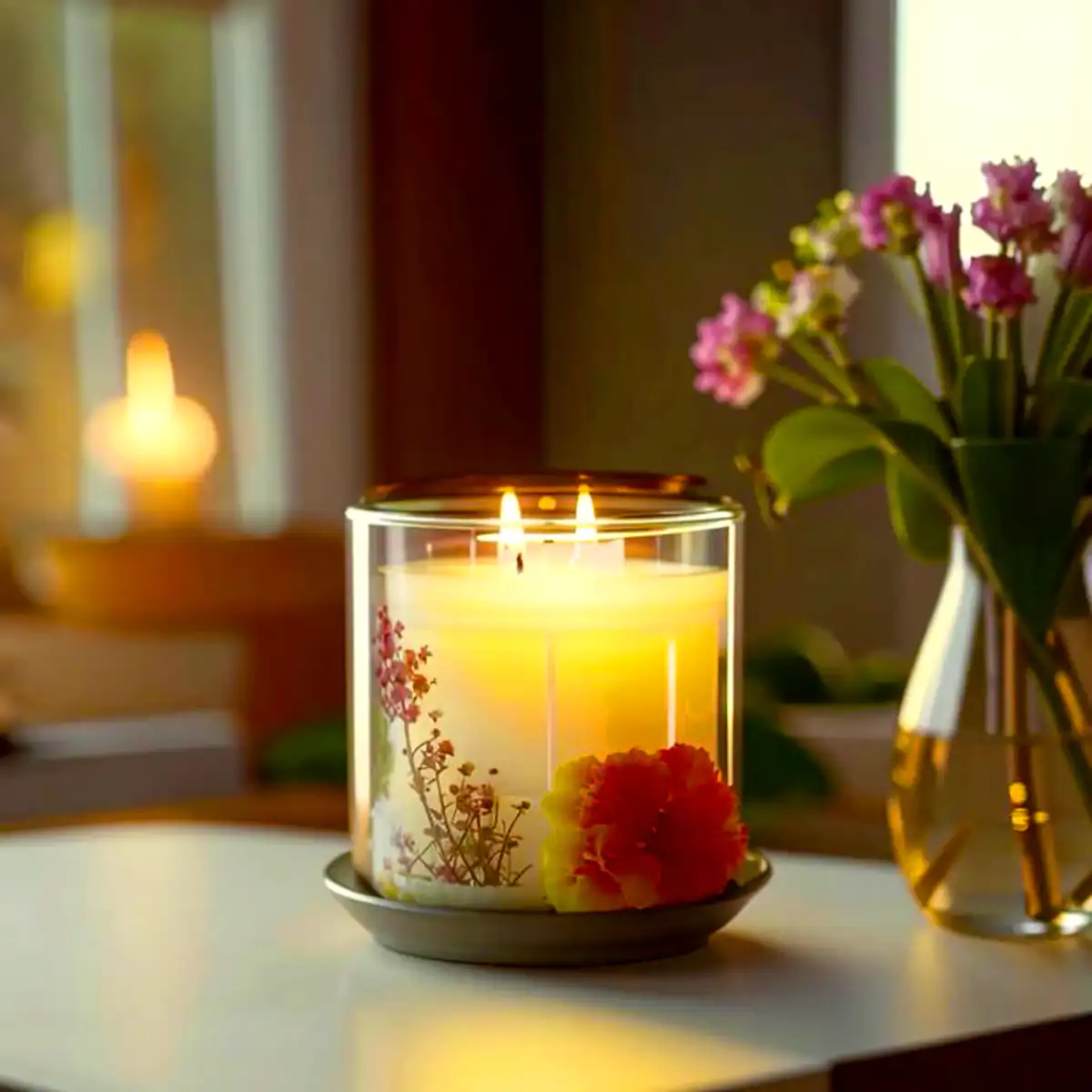 شمع شیشه ای معطر