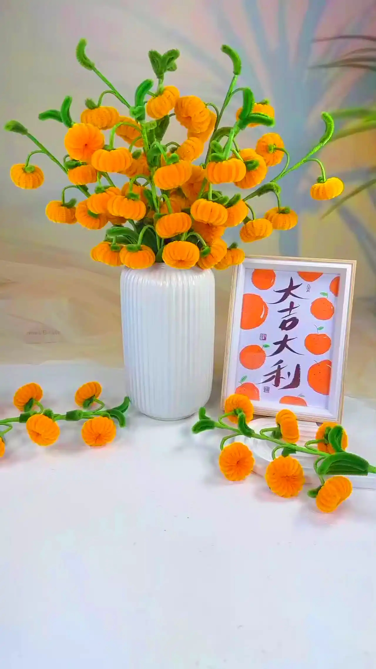 گل بافتنی دکوری رومیزی