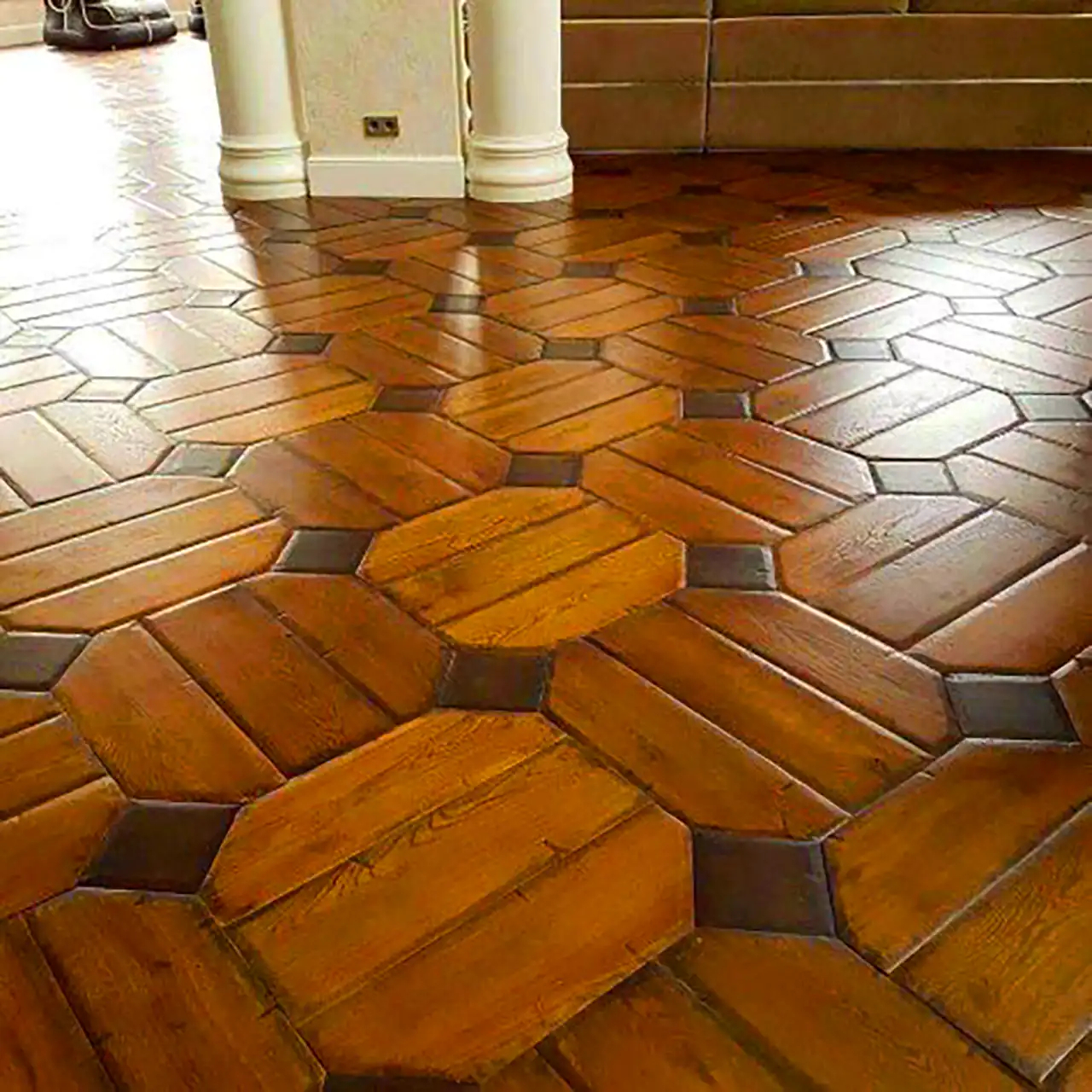 طرح پارکت برای پذیرایی