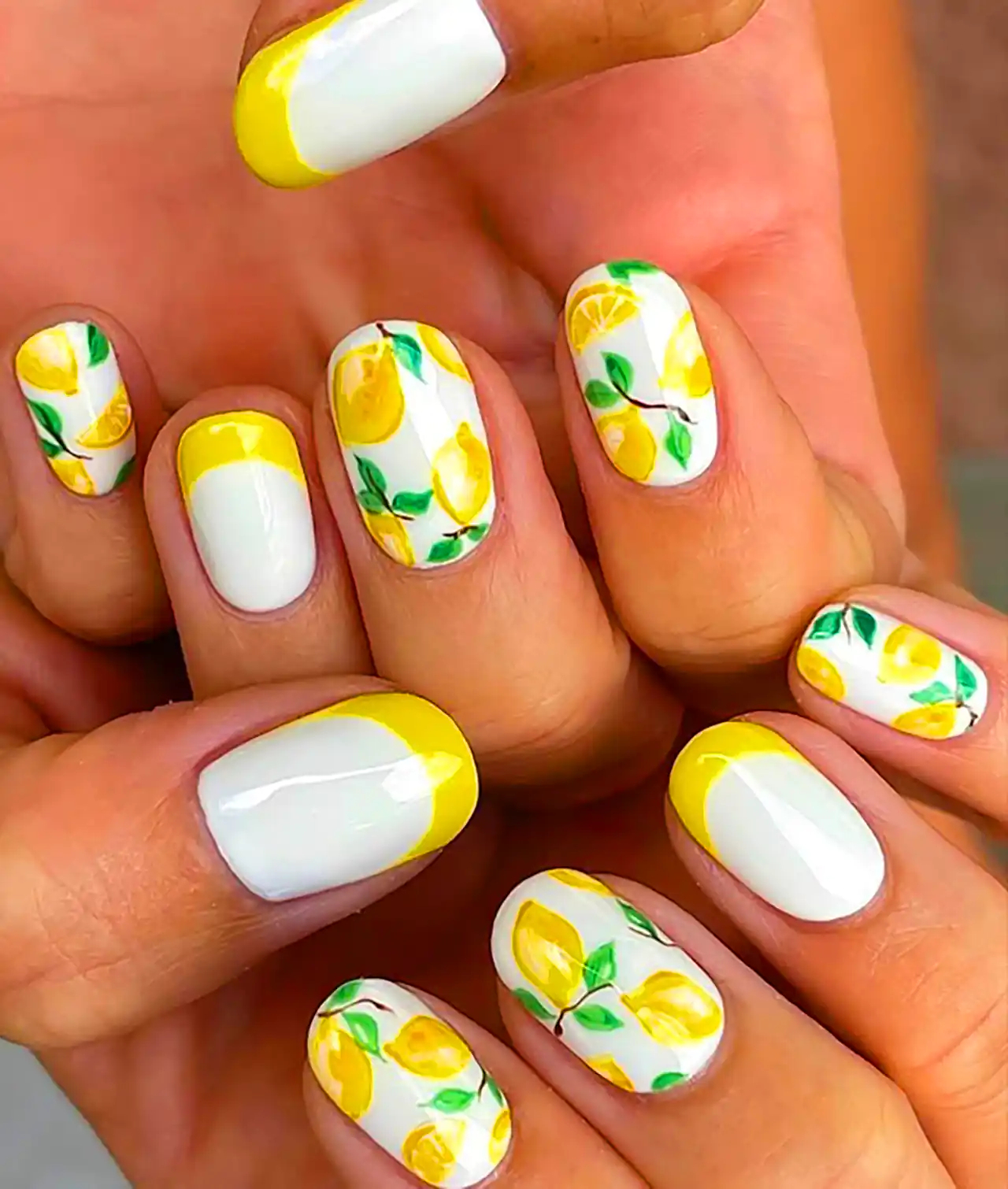 دیزاین ناخن با طرح لیمو
