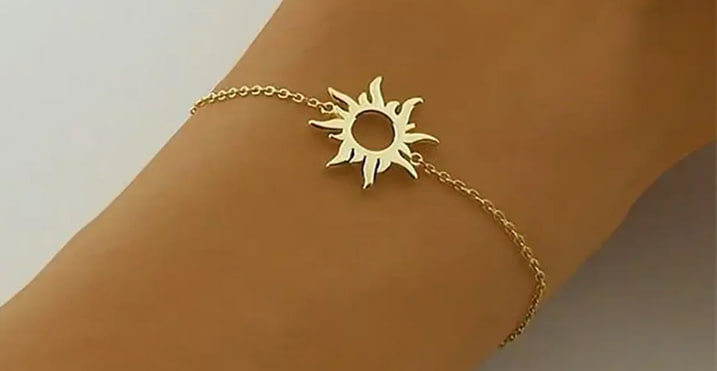 عکسهای مدل های دستبند طلا طرح خورشید