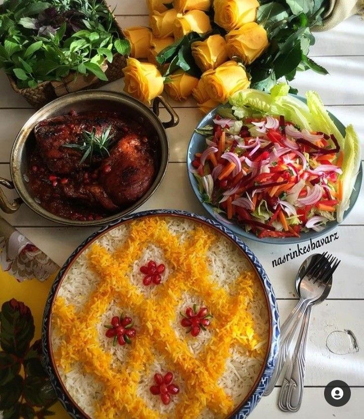 تزیین غذای ایرانی | ۳۰ ایده فوق‌العاده زیبای تزیین غذای ایرانی مجلسی برای تازه عروس و خانم های هنرمند + نکات طلایی دیزاین غذا!