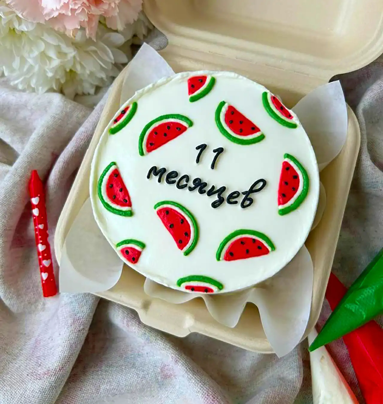 کیک هندوانه ای یلدایی