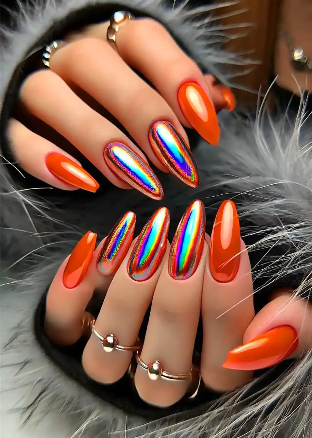 ناخن مدل آینه ای + زیباترین مدل های ناخن مدل آینه ای ترند امسال