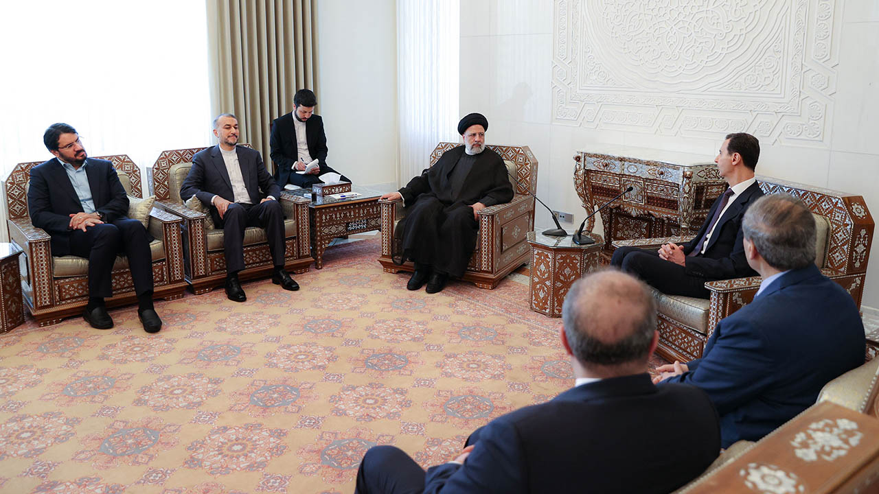 روسای جمهور ایران و سوریه در نشست مشترک هیئت‌های عالی‌رتبه - دیدار رئیسی با بشار اسد در سوریه