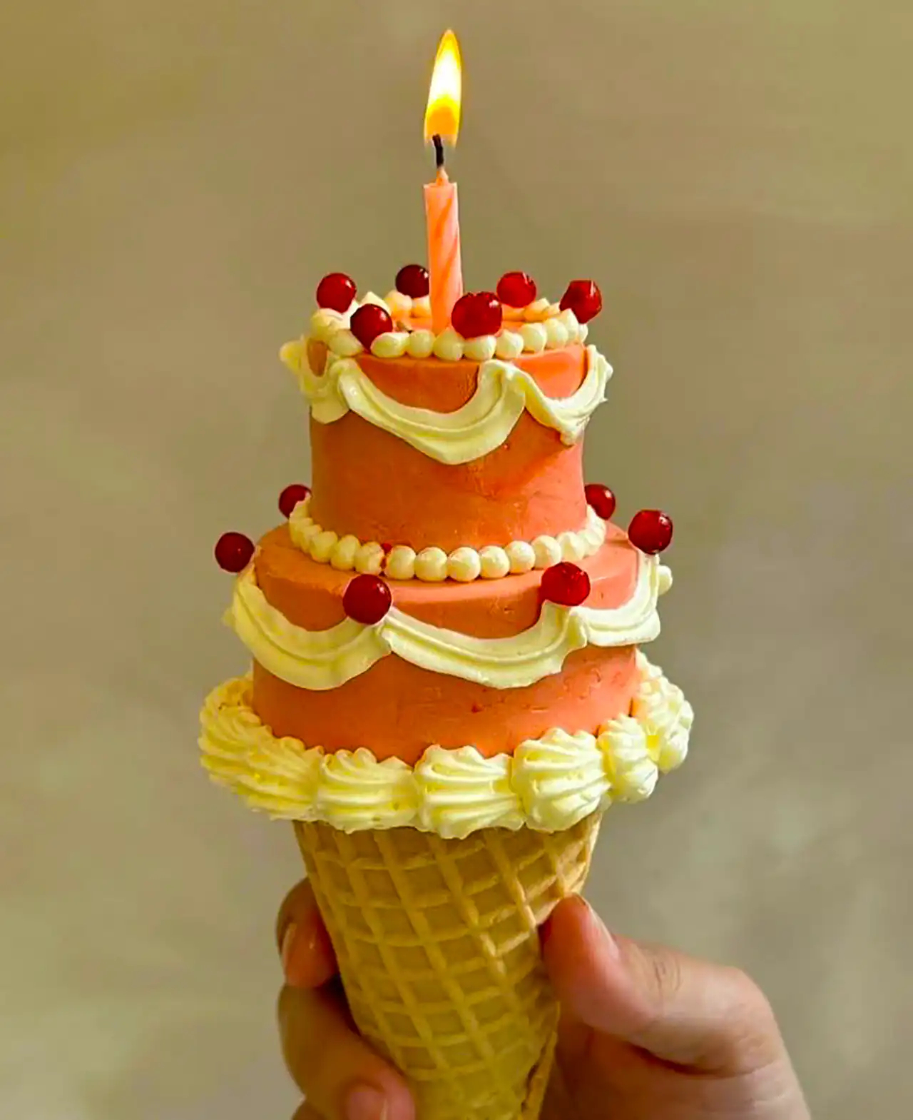 کیک بستنی جدید تولد