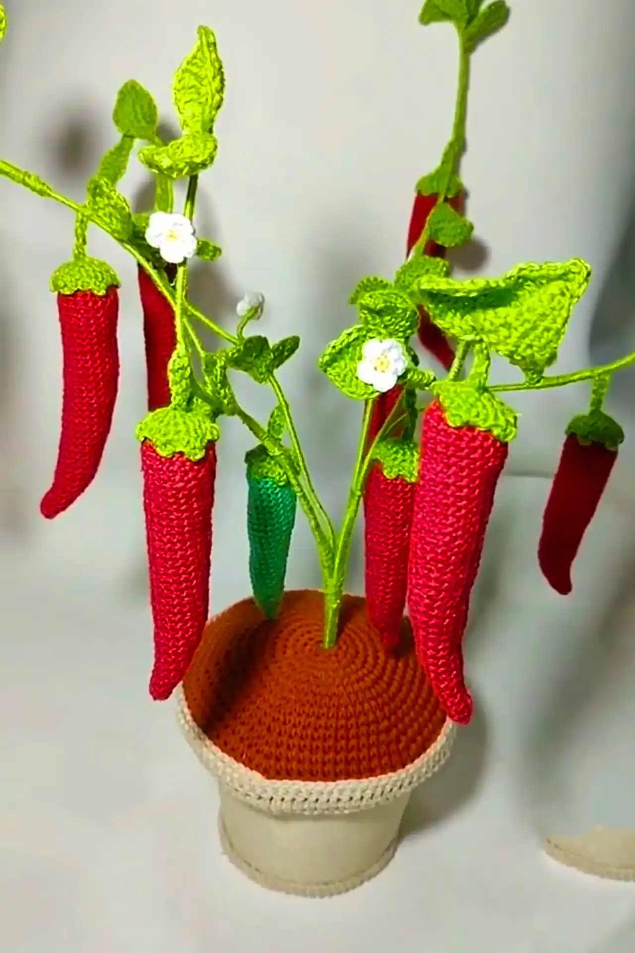 گلدان آویز بافتنی