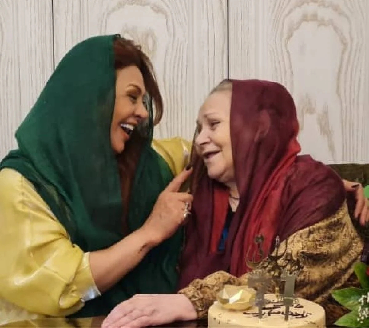 تصویری کمتر دیده شده از جشن تولد ۷۱ سالگی شهناز نامدار در کنار نسرین مقانلو