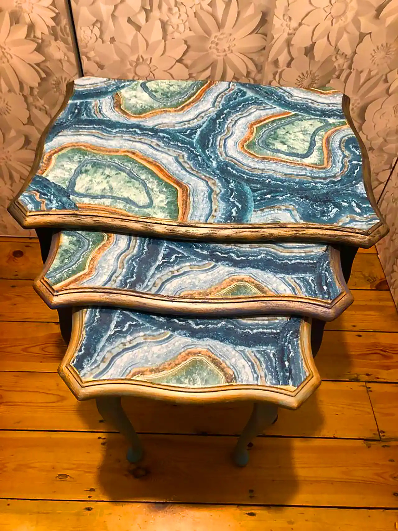 میز عسلی ست رزینی