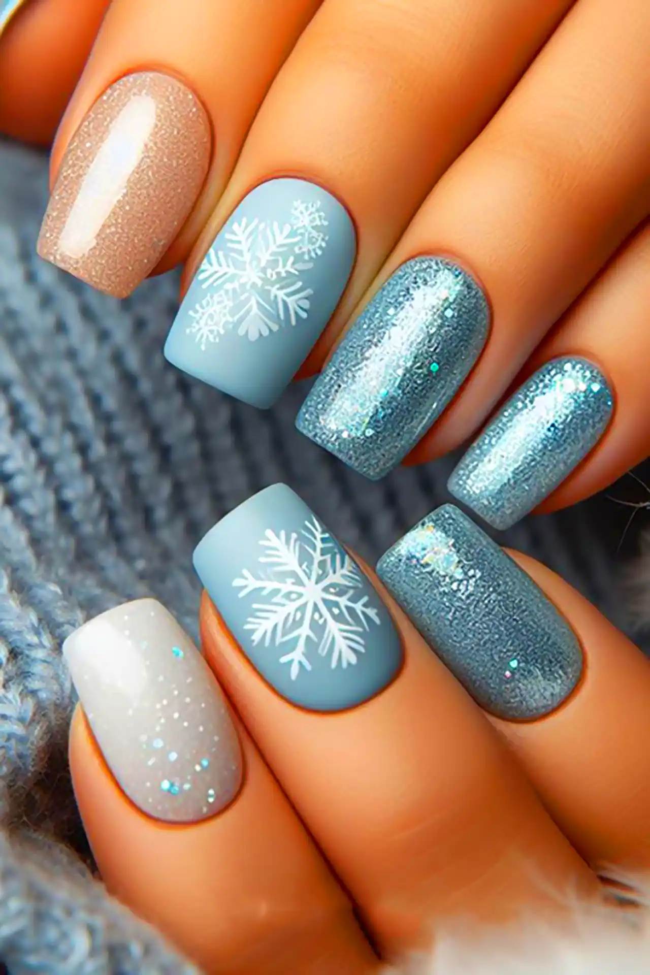 مدل ناخن با طرح زمستونی 