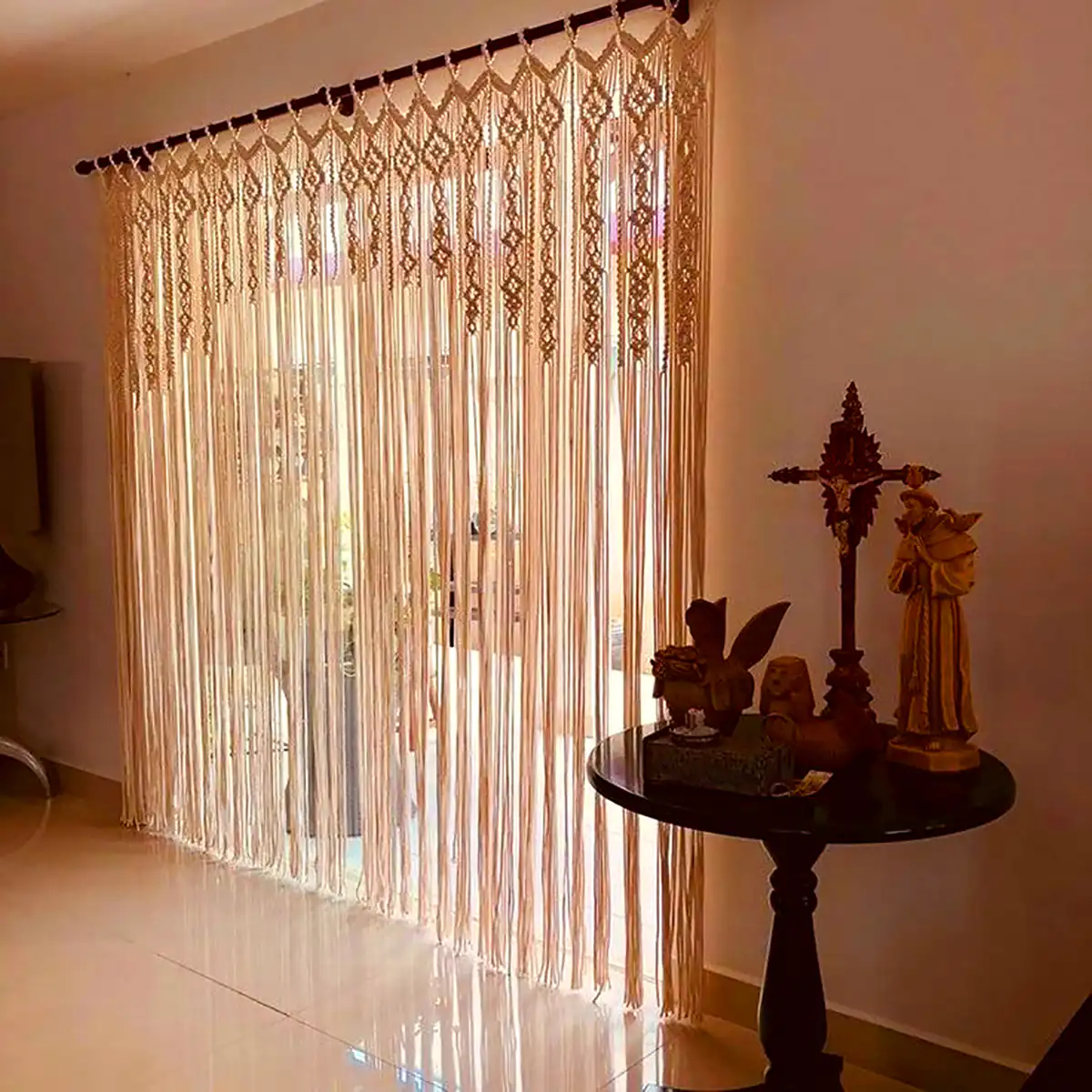 مدل پرده مکرومه برای پذیرایی