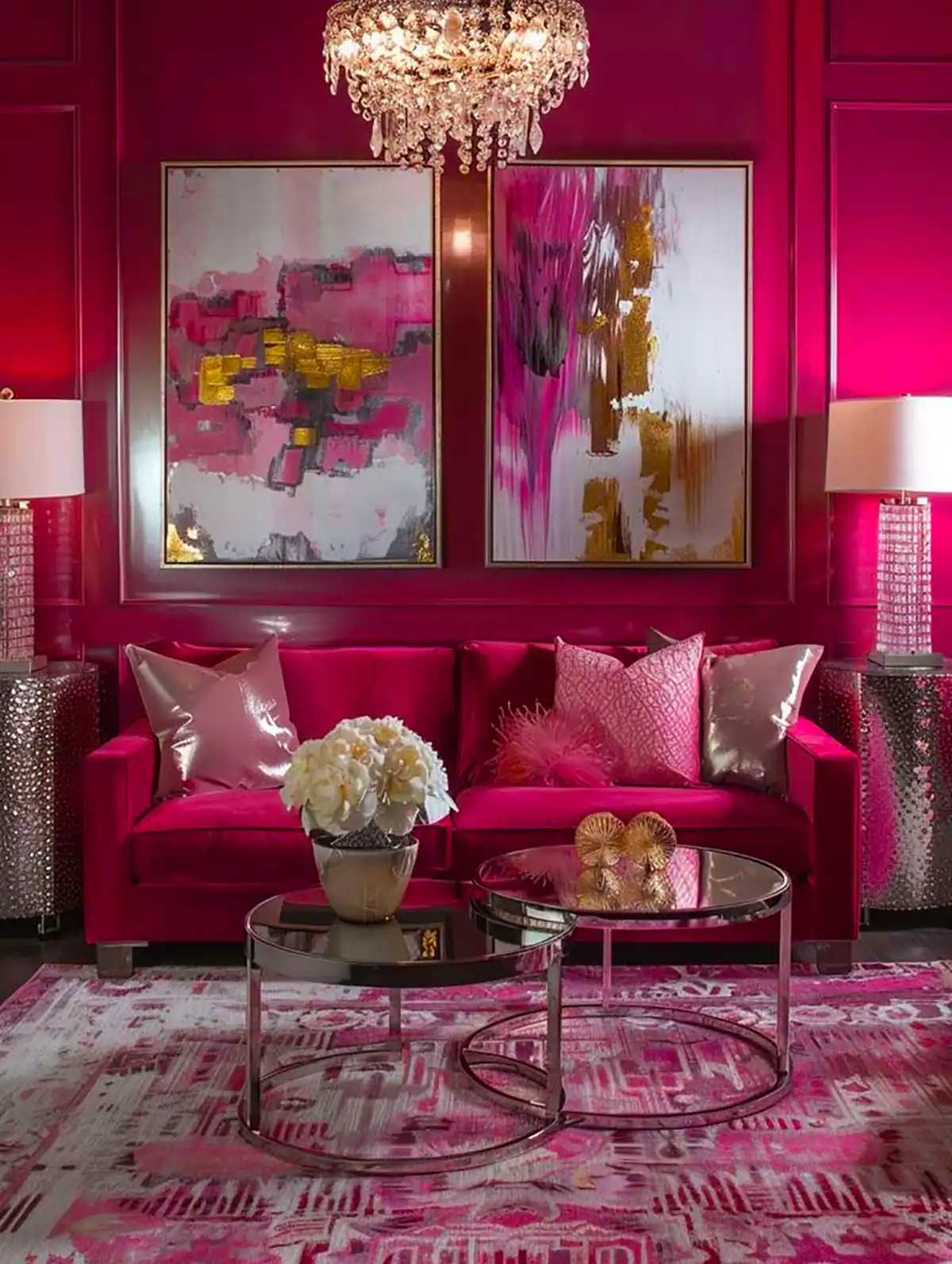 دیزاین مینیمال با تم سرخابی