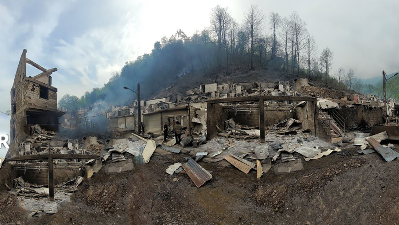  آتش سوزی 100 خانه و مغازه در امامزاده ابراهیم