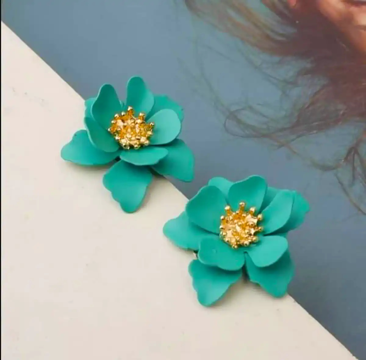 گوشواره رنگی رنگی گلبرگی
