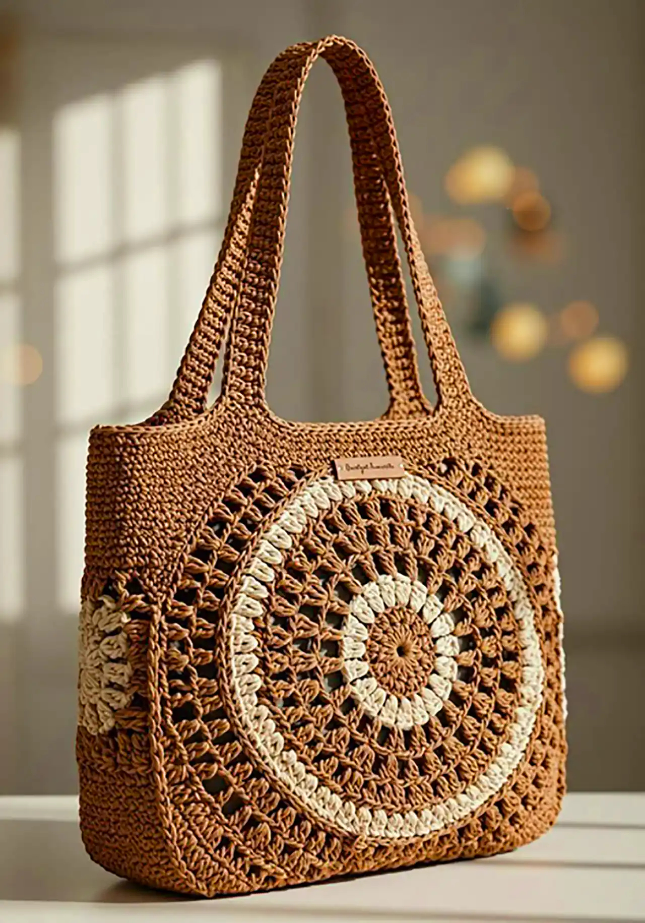 کیف بافتنی شیک نسکافه ای