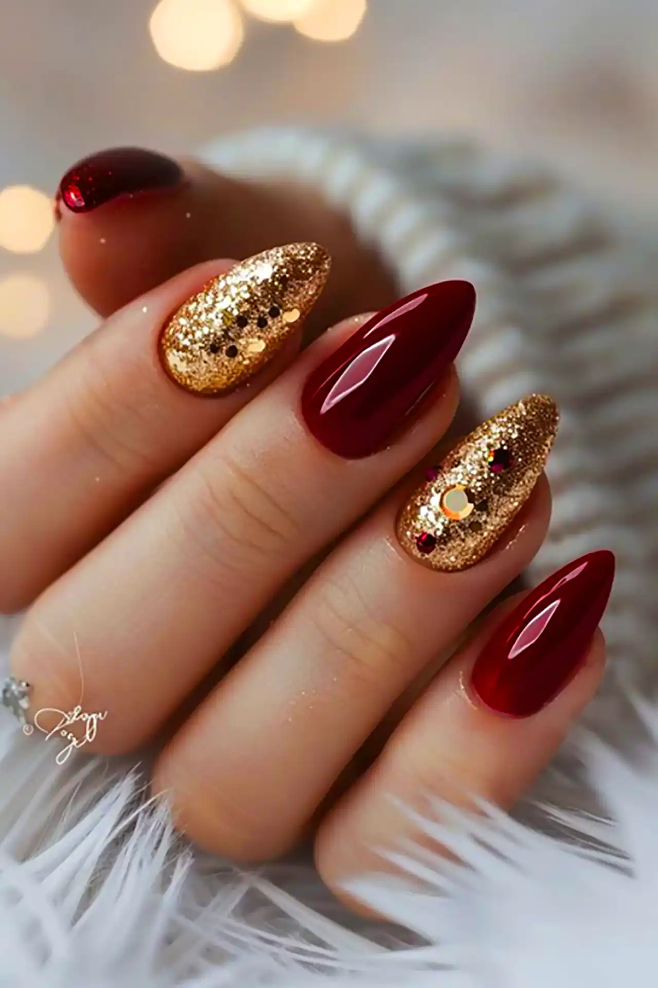 دیزاین ناخن آینه ای شیک