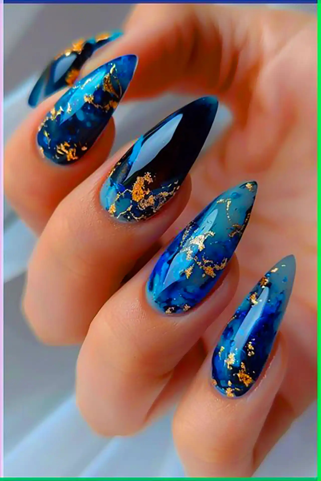 طرح ناخن شیک ماربل 