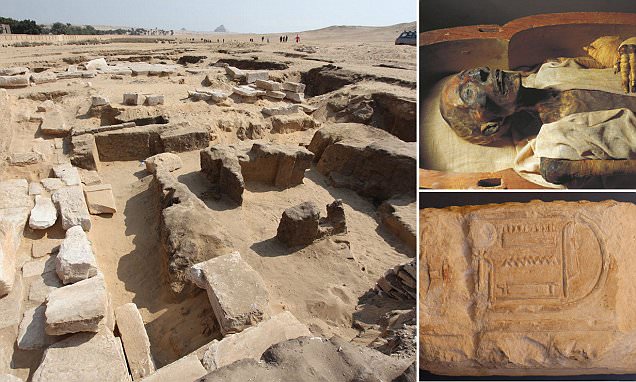 کشف معبد فرعون دوم در جیزه + تصاویر جسد مومیایی و دخمه معبد