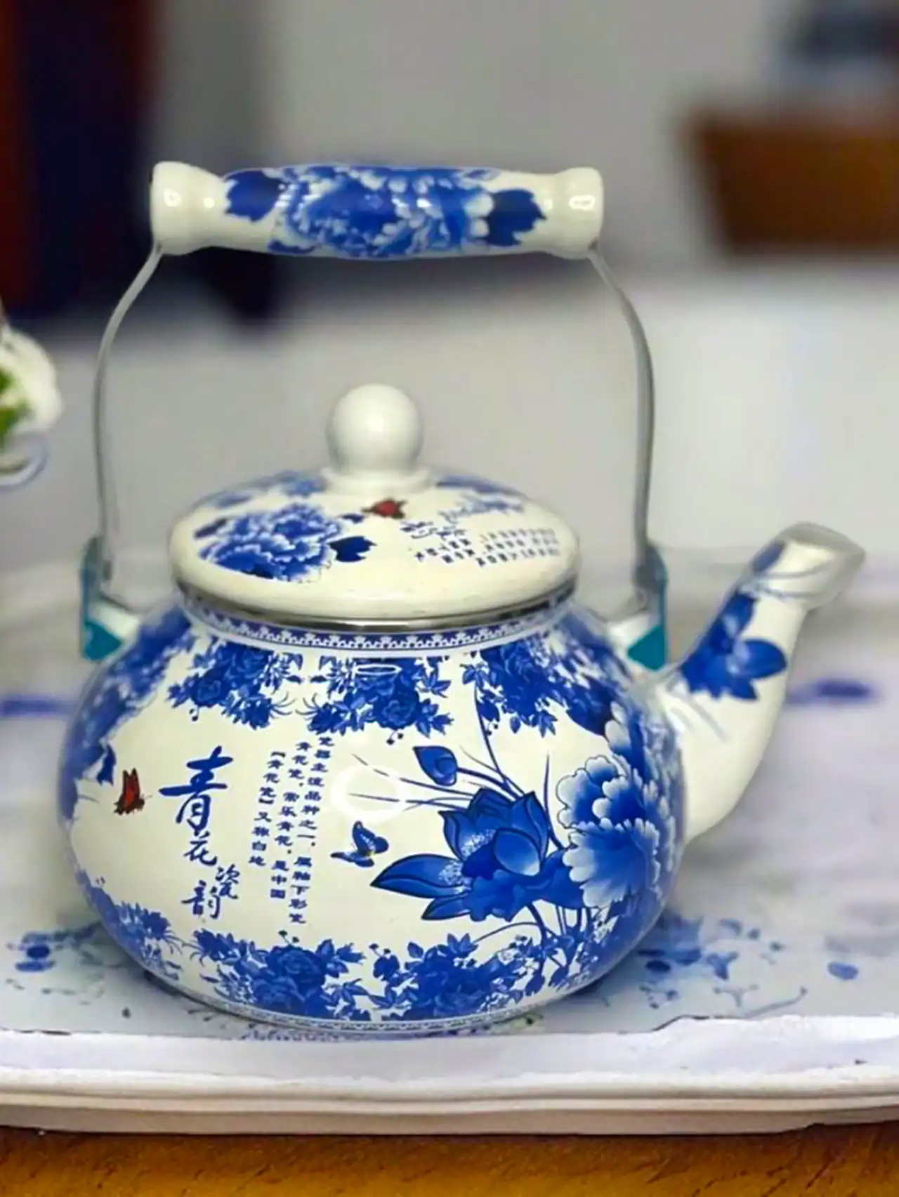 کتری سرامیکی طرح گل